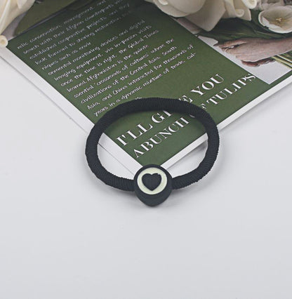 Women Fashion Solid Color High Elastic Rubber Hair Ring