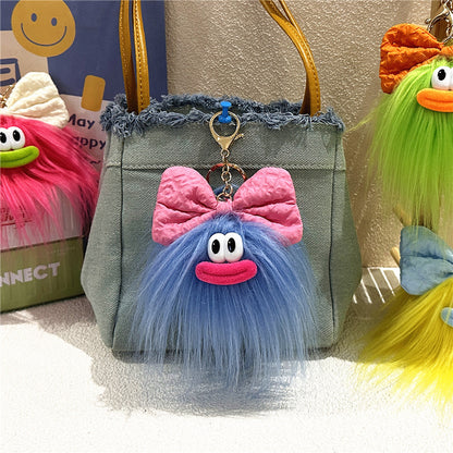 Cute Bow Doll Keychain Plush Cartoon Pendant