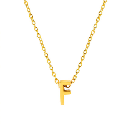 Collar con colgante de alfabeto simple a la moda para mujer