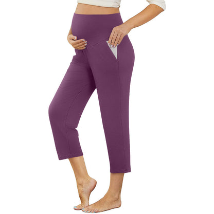 Pregnant Women Casual Solid Color Yoga Pants
