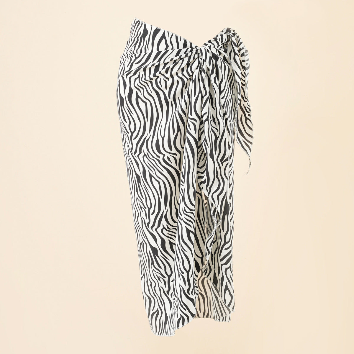 Summer Leopard Print Beach Chiffon Wrap Skirt