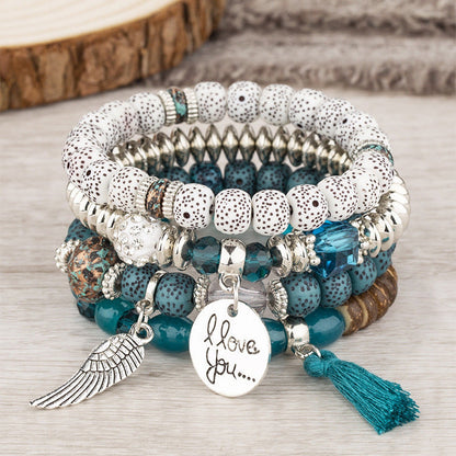 Bohemian Style Multi-Layer Wooden Beaded Bracelet