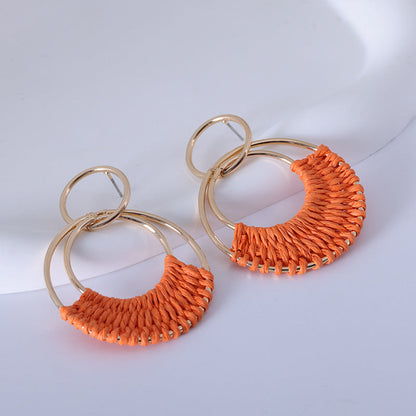 Bohemian Holiday Creative Handmade Braided Earrings