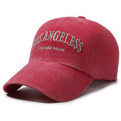 Gorra de béisbol de algodón lavado con letras bordadas