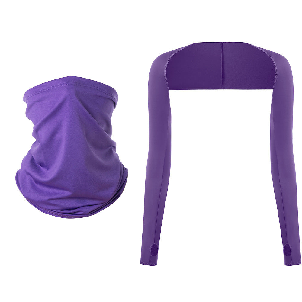 Conjunto unisex de verano con bufanda mágica informal y mangas para brazos