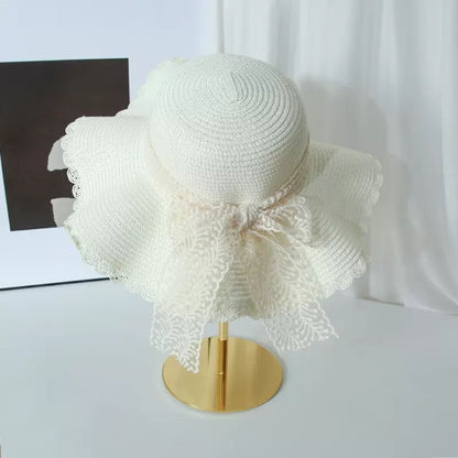 Beach Holiday Straw Sun Hat Dome Style Fabric