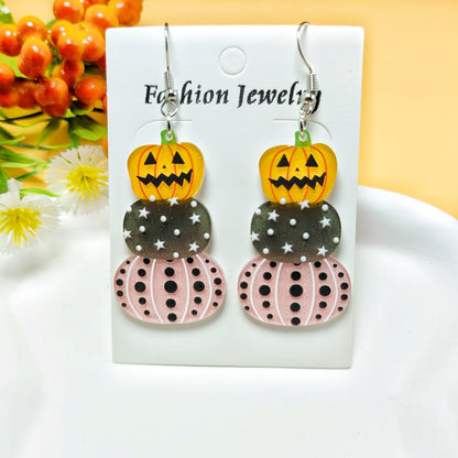 Halloween Ghost Acrylic Earrings with Personalized Print