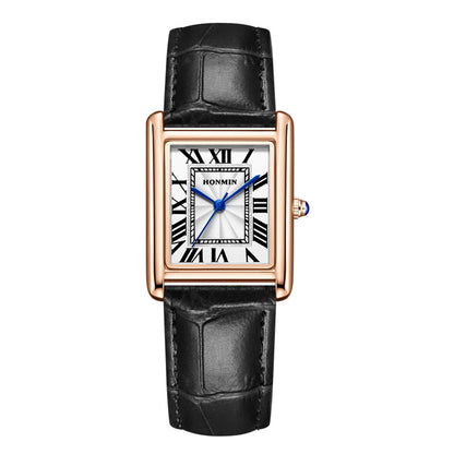 Casual Square Dial Waterproof Quartz Watch for Men and Women
