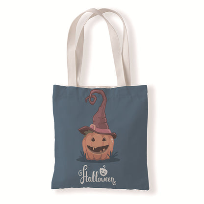 Bolsa de lona con estampado de calabaza de Halloween para uso diario