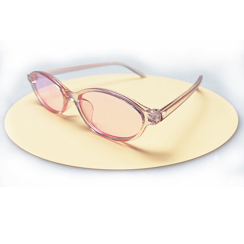 Women Retro Oval Frame Sunglasses Antique Literary Style PC
