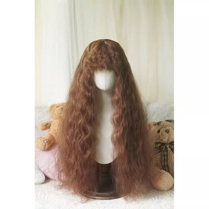 Women Lolita Mori Pastoral Long Curly Wig
