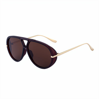 Gafas de sol de montura grande estilo punk retro de moda para mujer
