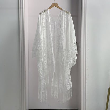 Chal de encaje de verano para mujer, moda estilo bohemio