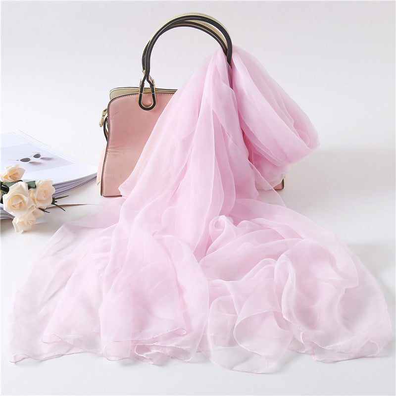 Large Size Solid Color Sunscreen Scarf for Women