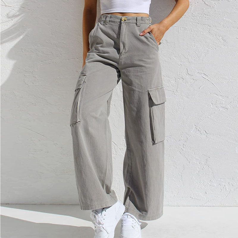 Women Multi-Pocket Casual Street Fashion Cargo Pants
