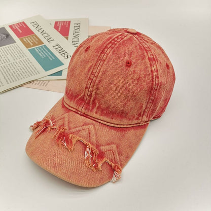 Gorra vaquera lavada, desgastada y retro sencilla