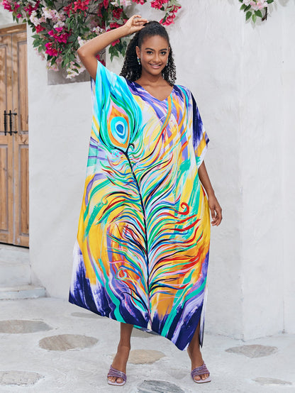 Traje de baño informal con estampado de mariposas para playa y vacaciones para mujer