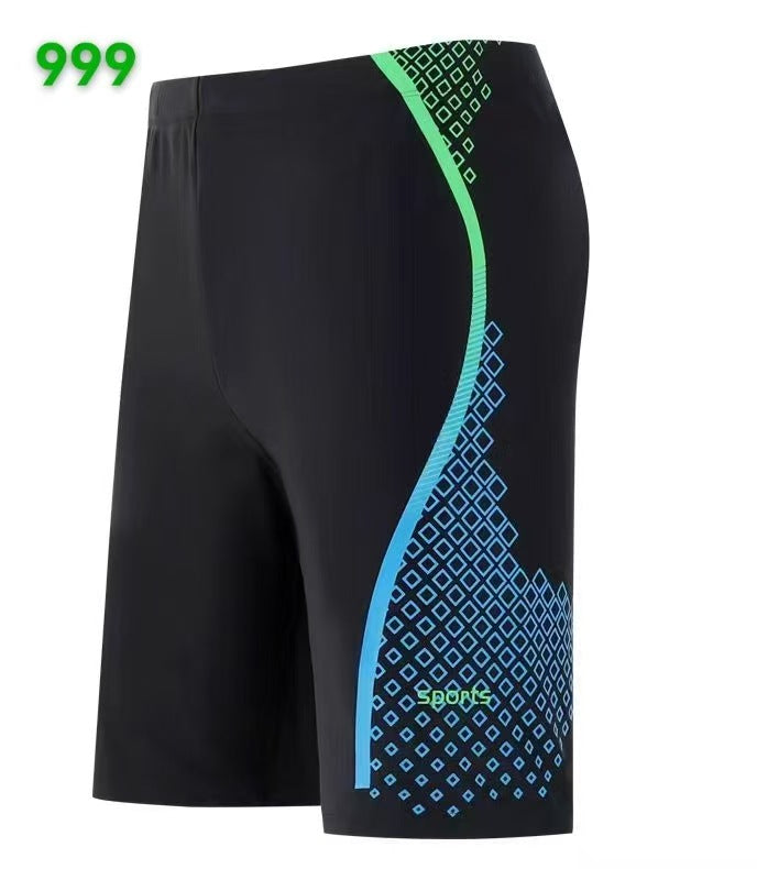 Traje de baño a juego con estampado de letras para hombre
