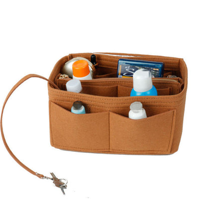 Bolsa de cosméticos interior de fieltro plegable de moda para mujer