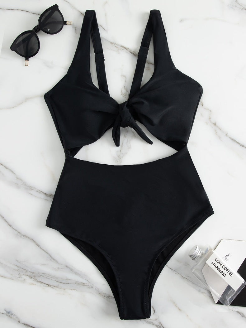 Women Summer Vacation Color Blocking Triangle Swimsuit