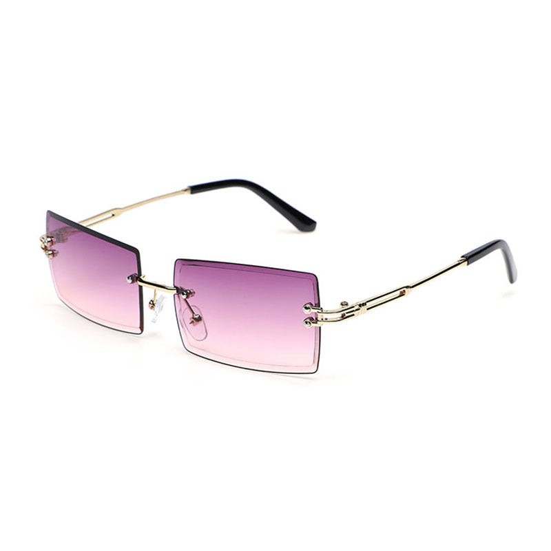 Lunettes de soleil tendance sans monture en métal