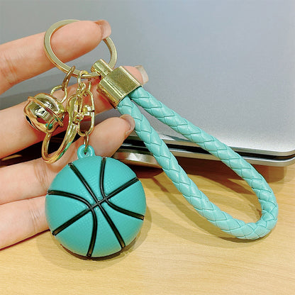Creative Cartoon Basketball Silicone Keychain