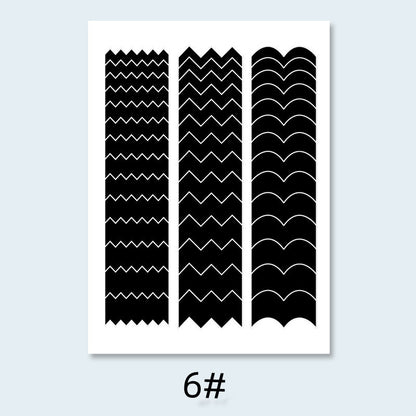 Autocollants pour ongles noirs French Manucure