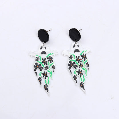 Halloween Women Fashion Character Acrylic Earrings