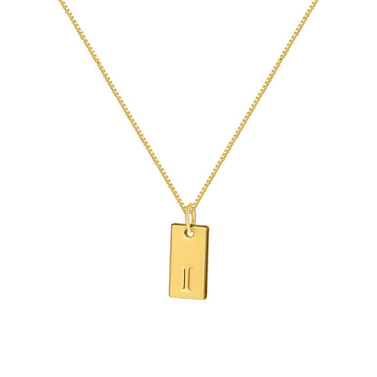 Collar con colgante de letra inglesa sencilla a la moda para mujer