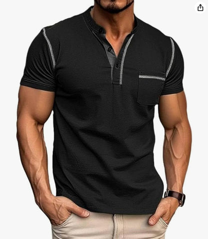 Camiseta informal de manga corta de secado rápido para hombre en poliéster