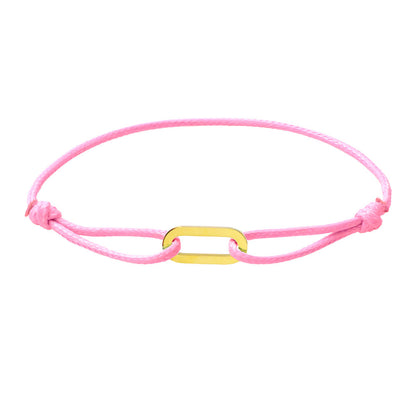 Women Fashion Simple Hand-Woven Single Ring Rope Adjustable Bracelet