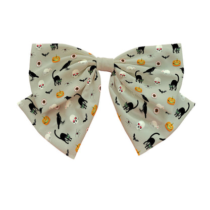 Accessoires pour cheveux avec nœud en forme de crâne et de citrouille pour Halloween