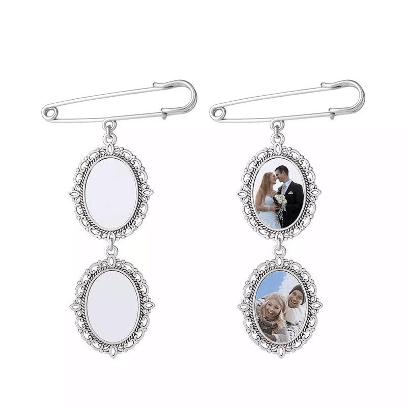 Pendentif pour cadre photo DIY, broche en alliage avec options de perles