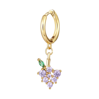 Boucles d'oreilles exquises en zircon multicolore pour femmes