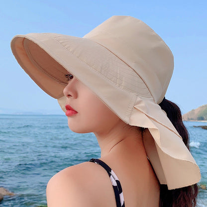 Women Fashion Solid Color Outdoor Riding Bucket Hats