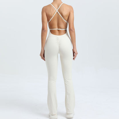 Adjustable Shoulder Strap Women‚Äôs Yoga Jumpsuits Cotton Blend