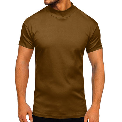 Men Casual Basic Solid Color Short Sleeve T-Shirt