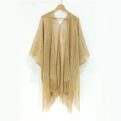Women Sexy Stripe Tassel Cover-Ups