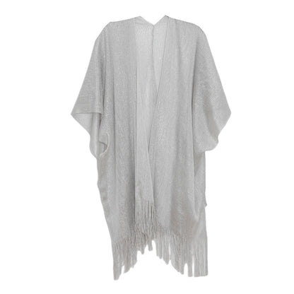 Women's Fashion Stripe Hollow Tassel Cover-Ups