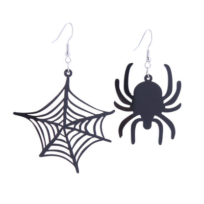 Halloween Women Horror Funny Dark Spider Bat Ghost Witch Acrylic Earrings