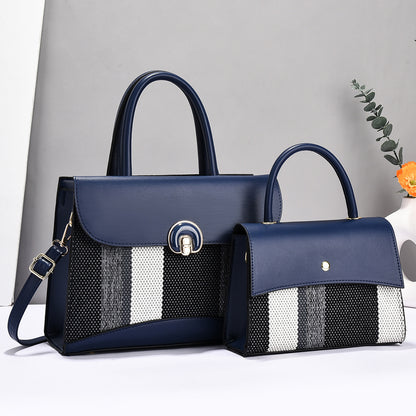Women Color Blocking 2 In 1 Flap Bag