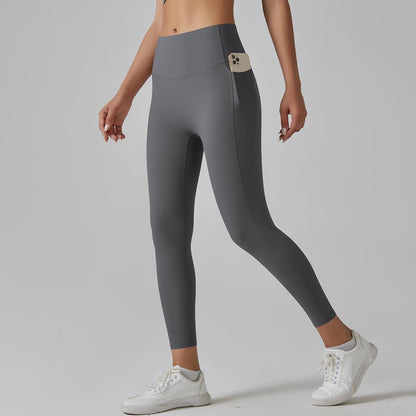 Leggings de yoga taille haute à séchage rapide pour femmes avec poches