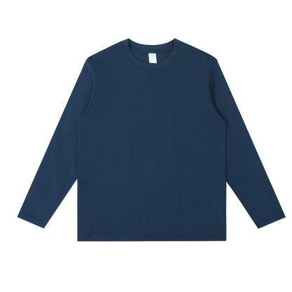 Men And Women Casual Solid Color Long Sleeve Blank T-Shirt