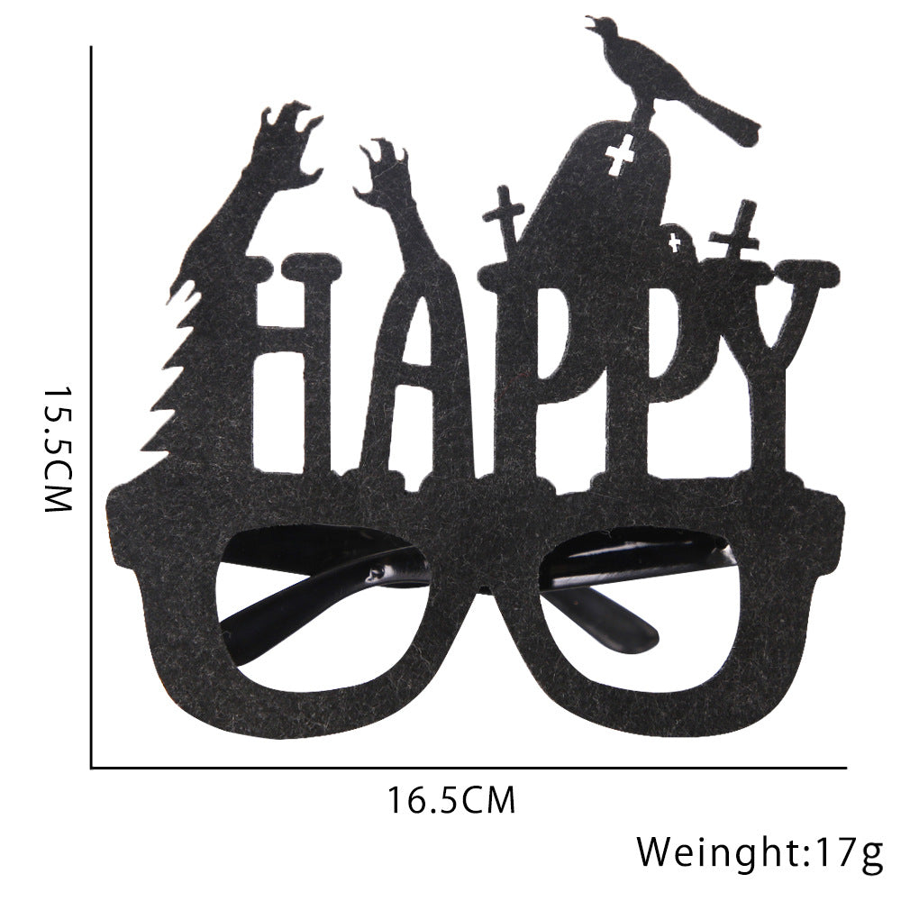 Décoration de fête d'Halloween avec des lunettes en plastique