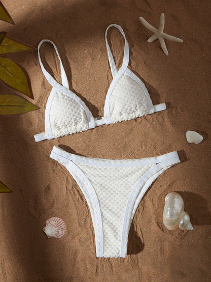 Traje de baño bikini sexy de bloques de color a la moda para mujer