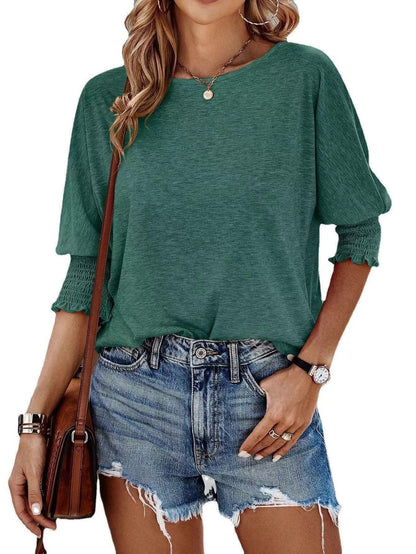 Women Casual Cotton Long-Sleeve Loose T-Shirt