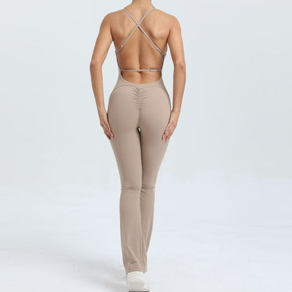 Adjustable Shoulder Strap Women‚Äôs Yoga Jumpsuits Cotton Blend