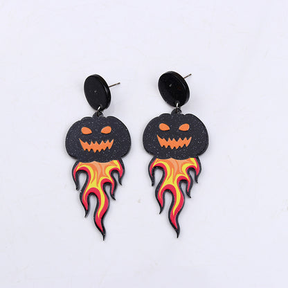 Halloween Women Fashion Character Acrylic Earrings