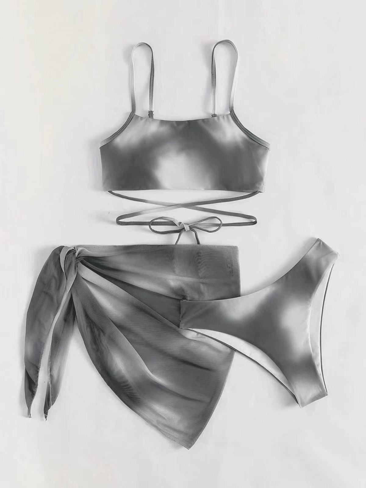 Summer Vacation Tie-Dye Bikini Coverup Set