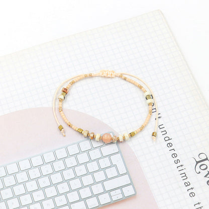Bohemian Semi-Precious Stone Beads Handwoven Bracelet